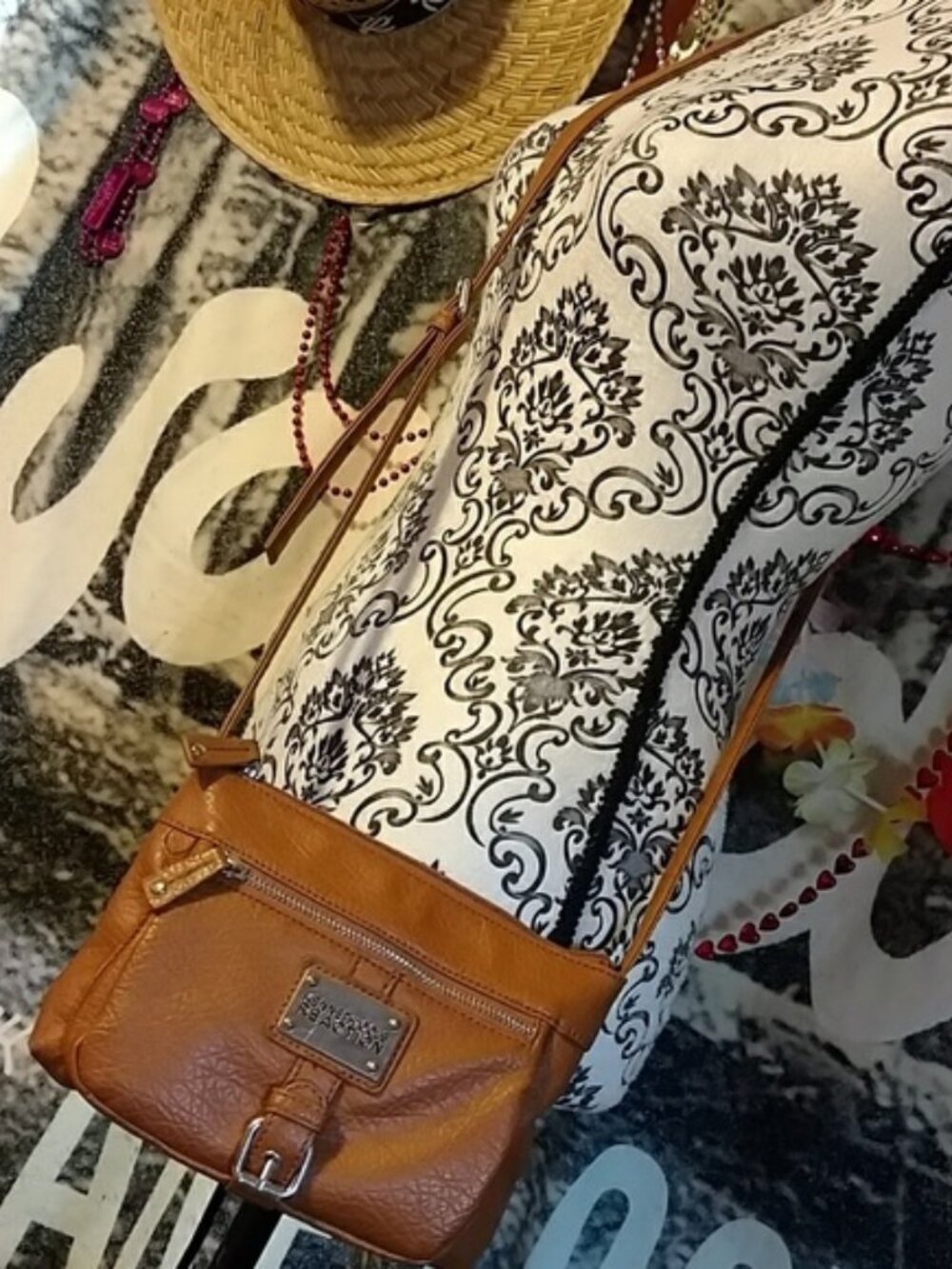 Kenneth Cole Reaction Caramel Colored Crossbody